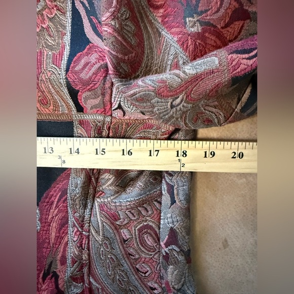 Vintage Dress Barn Tapestry Floral Zip Up Jacket Women’s Size 8 - Picture 4 of 7